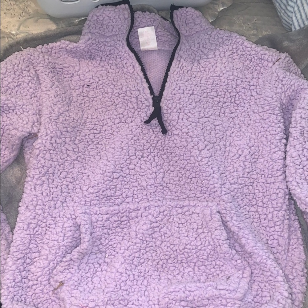 fuzzy sweatshirt